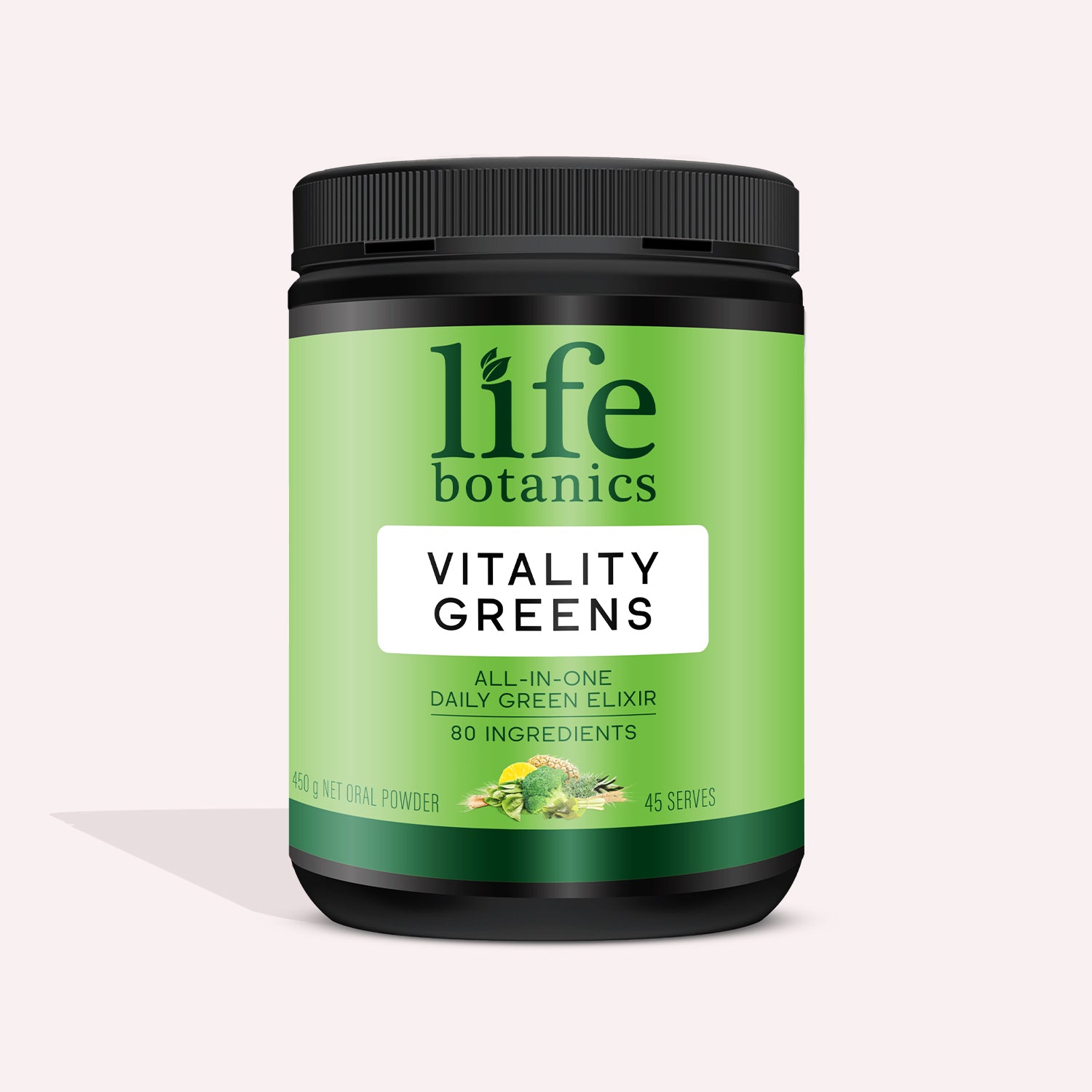 Life Botanics Vitality Greens 450g — front of pack