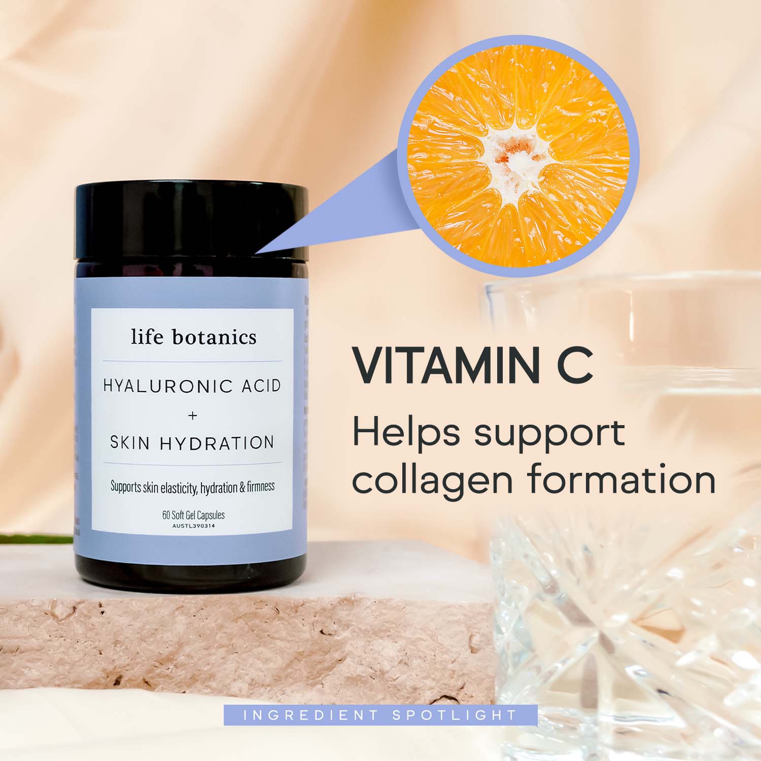 life botanics Hyaluronic Acid + Skin Hydration Vitamin C 180